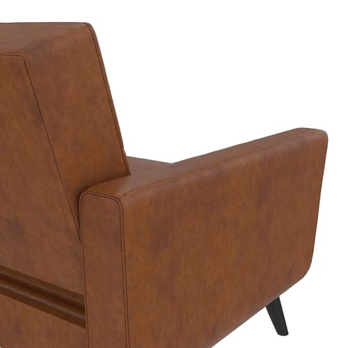 DHP Parker Futon with Storage, Camel Faux Leather