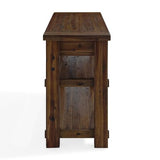 Durango 54-Inch Farmhouse-Industrial Style Wood Console Table with Two Open Shelves, Solid Wood Top, and Natural Grain and Knots – Fits TVs up to 60 Inches in Living Rooms by Alaterre Furniture Alaterre Furniture