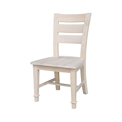 IC International Concepts Tuscany Chair, 21.3" W x 22" D x 38.2" H, Unfinished IC International Concepts