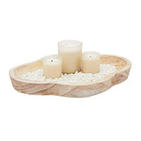 Okuna Outpost 16 In Handmade Wooden Dough Bowls for Decor, Paulownia Wood Cross Shaped Dough Bowl Okuna Outpost