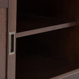 SIMPLIHOME Draper SOLID WOOD Universal TV Media Stand, 60 inch Wide,Industrial, Living Room Entertainment Center, Storage Shelves and Cabinets, for SIMPLIHOME