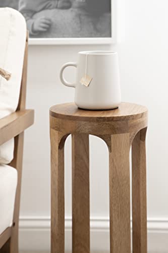 Kate and Laurel Dahl Modern Wooden Decorative Drink Table for Plant Display and Item Storage, 8x8x23, Natural Kate and Laurel