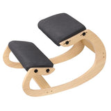 Ergonomic Kneeling Chair Adjustable Rocking Knee Chair Posture Chair for Desk,Wood Grey Home Office Kneeling Stool and Kneel Chair FDHUIJIA