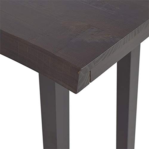 Jennings Solid Wood Live Edge Sofa Bar Table in Cherry and Ebony Finish Steve Silver