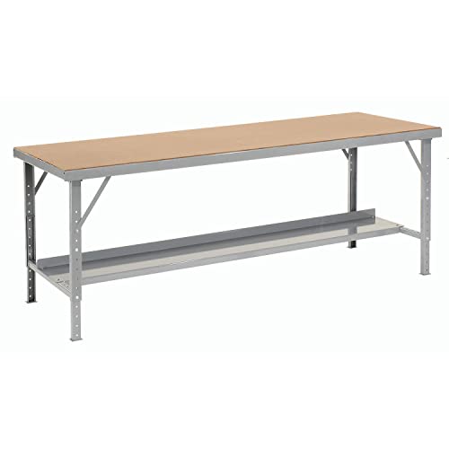 Global Industrial Heavy-Duty Extra Long Hardboard Folding Assembly Workbench, 84" W x 28" D, Gray Global Industrial