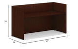 HON Mod Reception Desk Shell | 72" W | Traditional Mahogany Finish HON