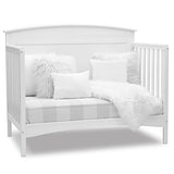 Delta Children Archer Solid Panel 4-in-1 Convertible Baby Crib - Greenguard Gold Certified, Bianca White Delta Children