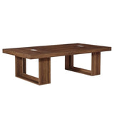 Tribesigns 8FT Conference Table for 10 People, 94.5" W Large Meeting Table with 2 Cable Grommet, Business Style Seminar Boardroom Podcast Tables for Conference Room, Brown Tribesigns