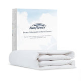 sunflower Comforter Queen Size White Down Alternative Filling 100% Cotton Shell Lightweight Bedding Queen Comforter Blanket for Summer with Corner Tabs Soft Breathable Machine Washable sunflower