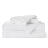 Bedsure 100% Washed Cotton Duvet Cover King - Bright White Minimalist Duvet Cover Linen Like for All Seasons - GentleSoft™ Plain Simple Cotton Bedding, 3 Pieces (Bright White, King, 104"x90") Bedsure
