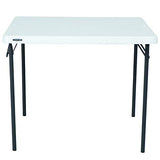 LIFETIME 80783 37-Inch Commercial Grade Square Folding Card Table, White Granite LIFETIME