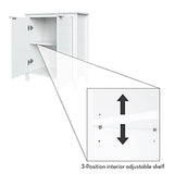 RiverRidge Madison Two Door Floor Bathroom Storage Cabinet Freestanding Linen Cabinet with 3 Shelves and Double Doors Bathroom Cabinet for Towel Storage RiverRidge