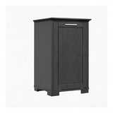 OLD CAPTAIN Wooden Tilt Out Trash Cabinet, Wooden Kitchen Garbage Can Free Standing Holder, Black Finish… OLD CAPTAIN
