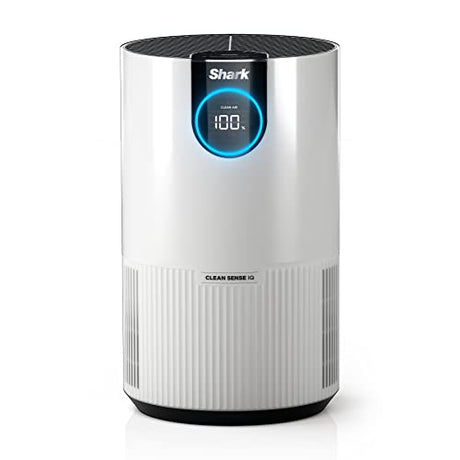 Shark Air Purifiers for Bedroom, Office, Dorm, Small Room, HEPA Air Filter, Odor Eliminator, Covers Up To 500 SQ FT, Air Filtration Removes Smoke, Dust, Allergens, Pet Dander, and Pollutants, HP102 Shark