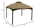 APEX GARDEN Replacement Canopy Top for Lowe's Allen Roth 10X12 Gazebo #GF-12S004B-1 APEX GARDEN