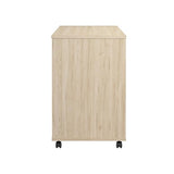Bush Business Furniture Hustle Office Storage Cabinet with Wheels in Natural Elm, Mobile Organization Unit for Home and Professional Workspace Bush Business Furniture