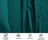 Egyptian Cotton Sheets Super Single (48" x 84") Size Sheet Set, 4 Piece Bed Sheets, Bedding Sheets & Pillowcases, Super Single Size, Fits 6-9" Deep Pocket Sheets, 400-TC Cotton Sheets, Teal Quality Linen