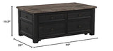 Signature Design by Ashley Tyler Creek Rustic Farmhouse Lift Top Coffee Table with Drawers, Brown & Black Signature Design by Ashley