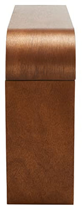 SAFAVIEH Home Collection - Liasonya Modern Natural Brown Waterfall Curved Console Table SAFAVIEH