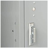 Global Industrial Single Tier Locker, 15x18x72, 3 Door, Ready to Assemble, Gray Global Industrial