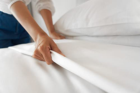 Mocassi Twin Flat Sheet - Hotel Luxury 1800 Premier Cooling Bedding Sheet - Softest Sheets - Wrinkle, Fade, Stain Resistant - 1 Single Top Flat Sheet, Twin, Gray Mocassi