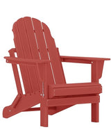 Adirondack Chairs, HDPE All-Weather Adirondack Chair Folding, Fire Pit Chairs (1, Red) Restcozi