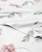 Floral Sheets - Floral Rose Bed Sheet Set - 1 Flat, 1 Fitted & 2 Pillowcases w/ Deep Pockets - Comfy, Wrinkle & Fade Free - Boho Botanical Bedding - Ultra-Soft, Breathable & Cooling - Full Size Set CGK Unlimited