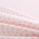 Vonty Kids Bed Sheets Full Pink Heart Printed Sheets for Girls, Soft Lightweight Microfiber Easy Wash Bedding Set (1 Fitted Sheet + 1 Flat Sheet + 2 Pillowcase) Vonty