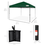 Best Choice Products 12x12ft 1-Person Setup Pop Up Canopy Tent Instant Portable Shelter w/ 1-Button Push, Case, 4 Weight Bags - Forest Green Best Choice Products