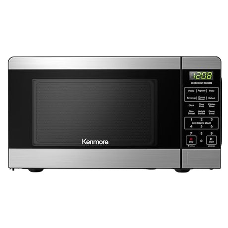 Kenmore KMCMV207S2-07 Countertop Microwave 6 Auto-Preset Menus, Child Lock, Defrost & Express Cooking Features, 0.7 Cu Ft, Stainless Steel Kenmore