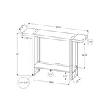 Monarch Specialties I 2861 Accent Table, Console, Entryway, Narrow, Sofa, Living Room, Bedroom, Metal, Laminate, Black, Contemporary, Modern Monarch Specialties