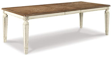 Signature Design by Ashley Realyn French Country Dining Extension Table, Seats up to 8, Chipped White Signature Design by Ashley