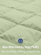 Cal King Size, Emerald/Light Sage Green Alternative Down Comforter - Warm, Lightweight & Breathable Hotel Quality Bedding Set for Men, Women, Kids and Teens - All Season Cooling Duvet Insert Comforter CGK Unlimited