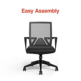STAPLES Cartwright Ergonomic Office Desk Chair, Adjustable with Breathable Mesh & Lumbar Support, Perfect for Home & Office, Black STAPLES