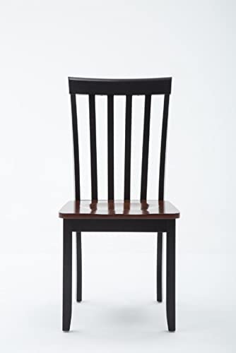 Boraam Bloomington Dining Chair, Black/Cherry, Set of 2 - WoodArtSupply