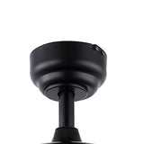 JONATHAN Y JYL9613A Jasper Farmhouse Industrial Iron Dome Shade LED Ceiling Fan with Remote, for Bedroom, Living Room, Dining Room 52" 2 Light, Black JONATHAN Y