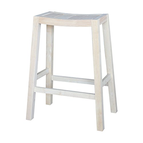 IC International Concepts International Concepts Ranch, 30-Inch, Ready to Finish Stool, Unfinished - WoodArtSupply