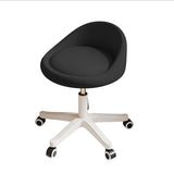 Timbertouch Swivel Rolling Stool with Wheels, Height Adjustable PU Leather Drafting Chair, Round Seat for Salon, Spa, Tattoo, Office, Home Use Black Set of 1 Timbertouch