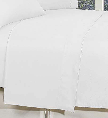 Elegant Comfort Premium Hotel Quality 1-Piece Flat Sheet, Luxury and Softest 1500 Thread Count Egyptian Quality Bedding Flat Sheet, King, White Elegant Comfort