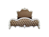 Acme Versailles II Eastern King Bed in Vintage Gray Polyurethane and Bone White ACME Furniture