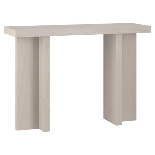 Henn&Hart 42" Wooden Rectangular Console Table Entryway Table, Sofa Table for Entryway, Living Room, Couch, Hallway, or Office, Beech White Henn&Hart