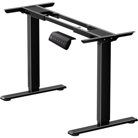 NICECOZY Dual Motor Electric Standing Desk Frame, Height Adjustable Table Legs for Max 44″ x 70.8″ Desktop with 330lbs Capacity, Ergonomic Sit Stand Up Desk Base for Home Office, Black Frame Only NICECOZY