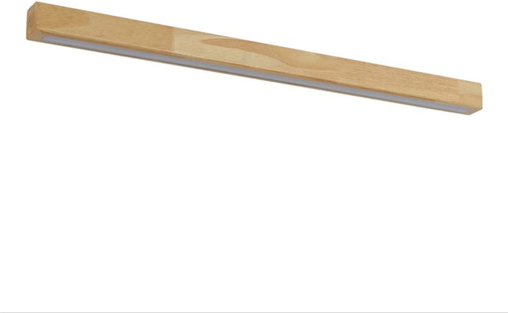 GLIDAX Minimalist Linear Wall Sconce LED Wooden Wall Light for Mirror Warm 3000K 24W Wall Light Long Strip Vanity Wall Lighting Fixture Solid Wood Sconces for Living Room Bedroom Decor GLIDAX