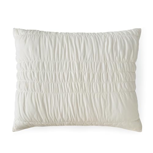 UGG Full/Queen Quilt Set - 3pc Bed Spread with 2 Pillow Shams, All Season Luxury Bedding, Lightweight Quilted Soft Textured Comforter, Cozy Coastal Queen Quilt Set, Beige Snow (Tide Devon) UGG