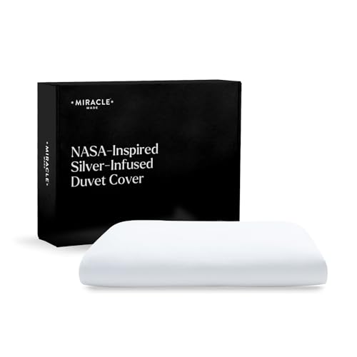Miracle Made All-Season Cotton Duvet Cover – Water-Resistant, Lightweight, Breathable Bedding – Compatible with 3-Temperature Zone Comforter – Full/Queen, White Miracle Made