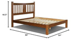 Grain Wood Furniture Shaker Solid Wood Slat Platform Bed, King Size, Walnut Grain Wood Furniture