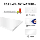 Yaheetech 67" Tall White Bathroom Storage Cabinet with Glass Door and Adjustable Shelves Yaheetech