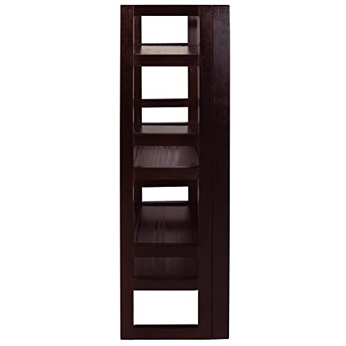 Casual Home 3-Shelf Folding Student Bookcase (20.75" Wide)-Espresso Casual Home
