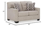 Signature Design by Ashley Mahoney Contemporary Tufted Loveseat, Beige Signature Design by Ashley