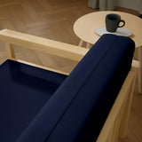 Full Size Armless Futon Covers - 100% Cotton Futon Slipcovers - Zippered Couch Cover Sofa Bed Protector, Sleeper Sofa Cover, Machine Washable, Navy Blue Yarns of Cotton